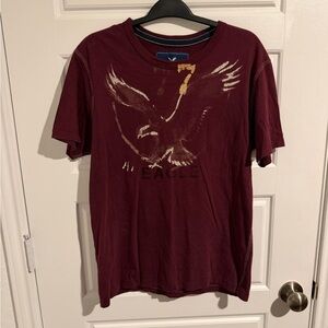 American Eagle Outfitters Burgundy Graphic Tee